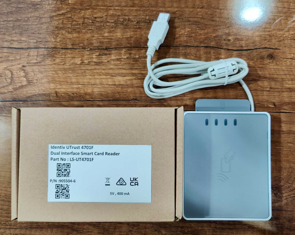 Biométrique_Lecteur de Carte à Puce à Double Interface uTrust 4701 F