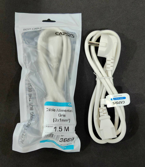 Cable Alimentation PC 1.5m  (3X0.1.0mm) CAPSYS