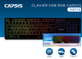 Clavier CAPSYS USB Multimedia RGB KB-174