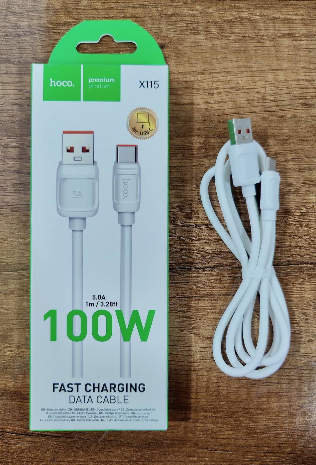 Cable USB HOCO X115 100W Type-C