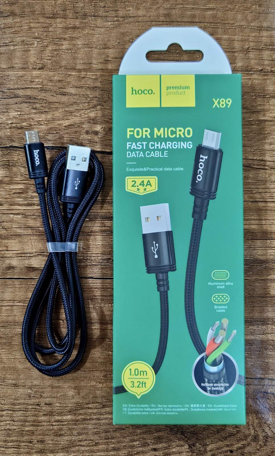 Cable USB HOCO X89 2.4A Micro USB