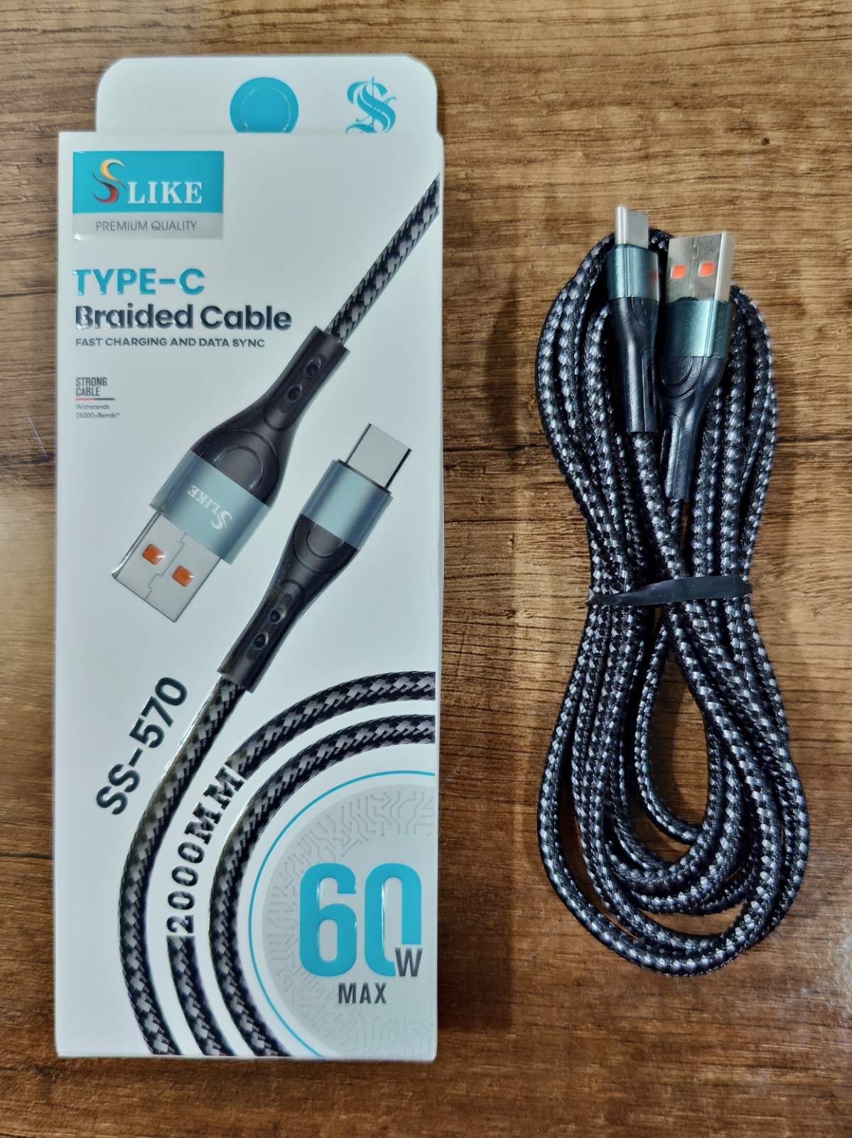 Cable USB SLIKE SB-570 60W 2m Type C