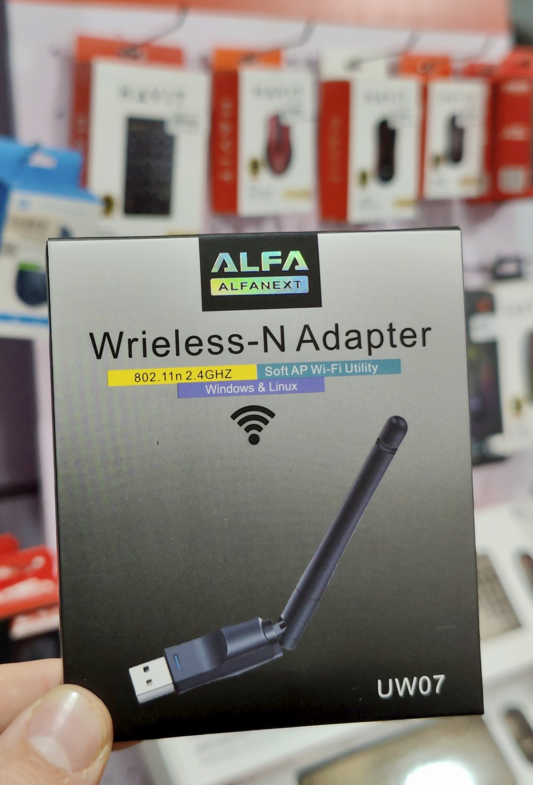 Clé Réseau WiFi ALFA USB avec Antenne  LV-UW07