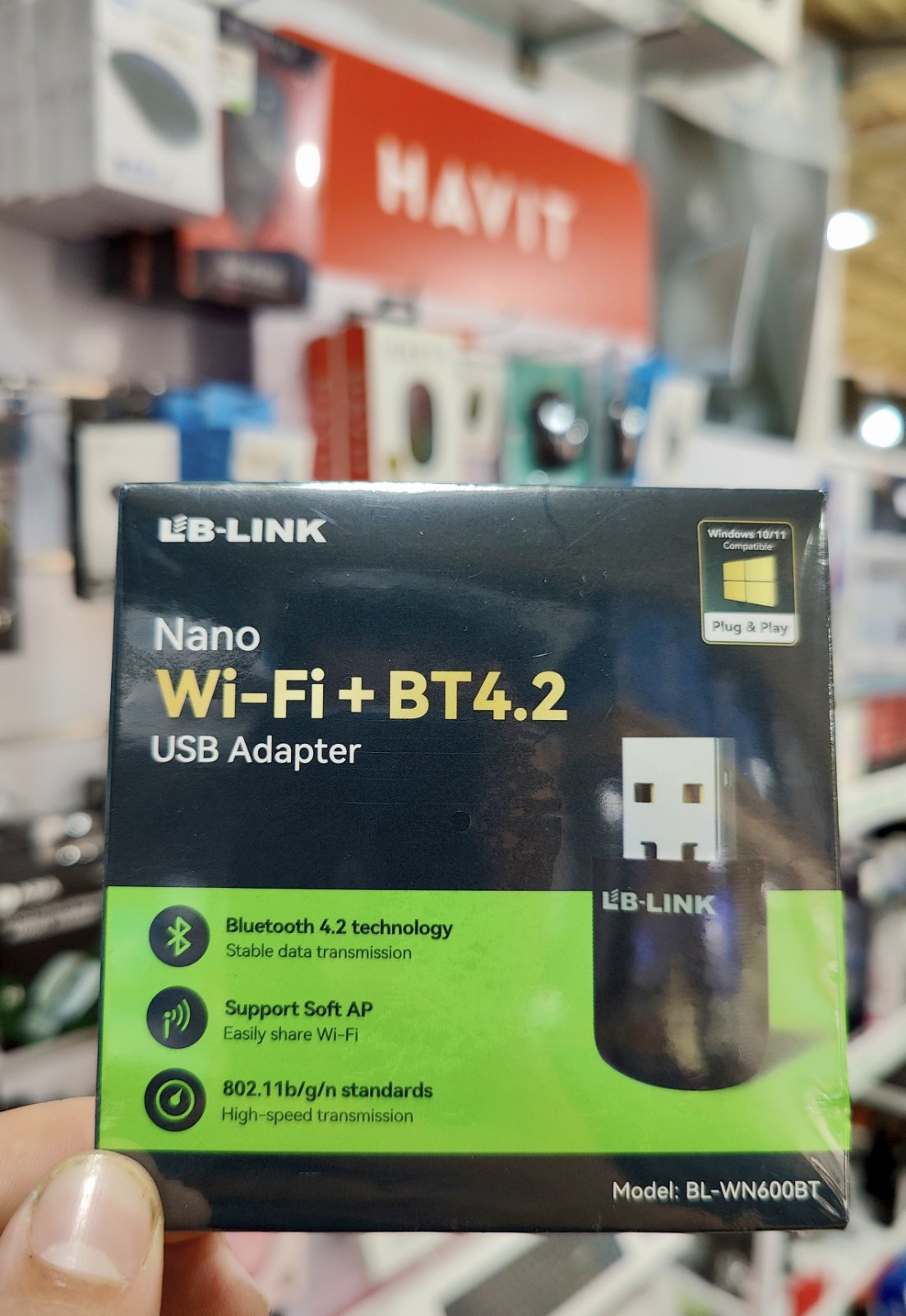 Clé Réseau WiFi USB  LB-LINK Bleutooth 4.2 N300Mpbs DH-240