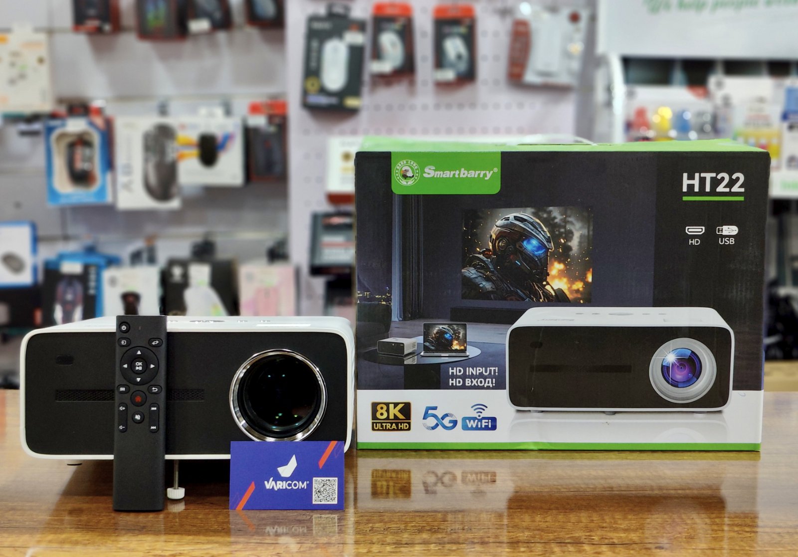 Data Show Smart Barry HT22 HDMI 8K_BT_5G_VGA_WiFi