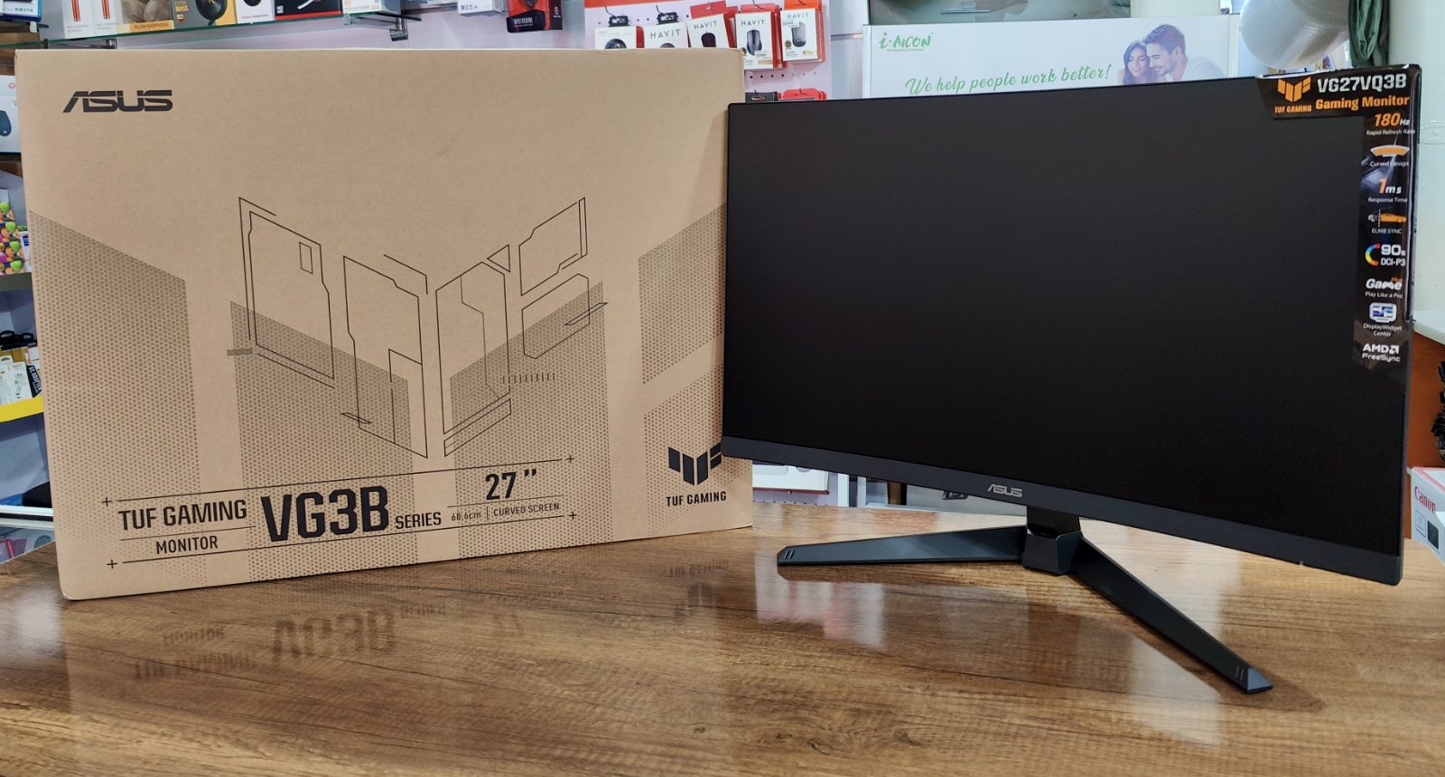 Ecran LED 27" ASUS VG27VQ3B Curved FHD_IPS_180HZ