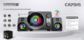 Haut parleur 2.0 CAPSYS Bluetooth TORAN 6