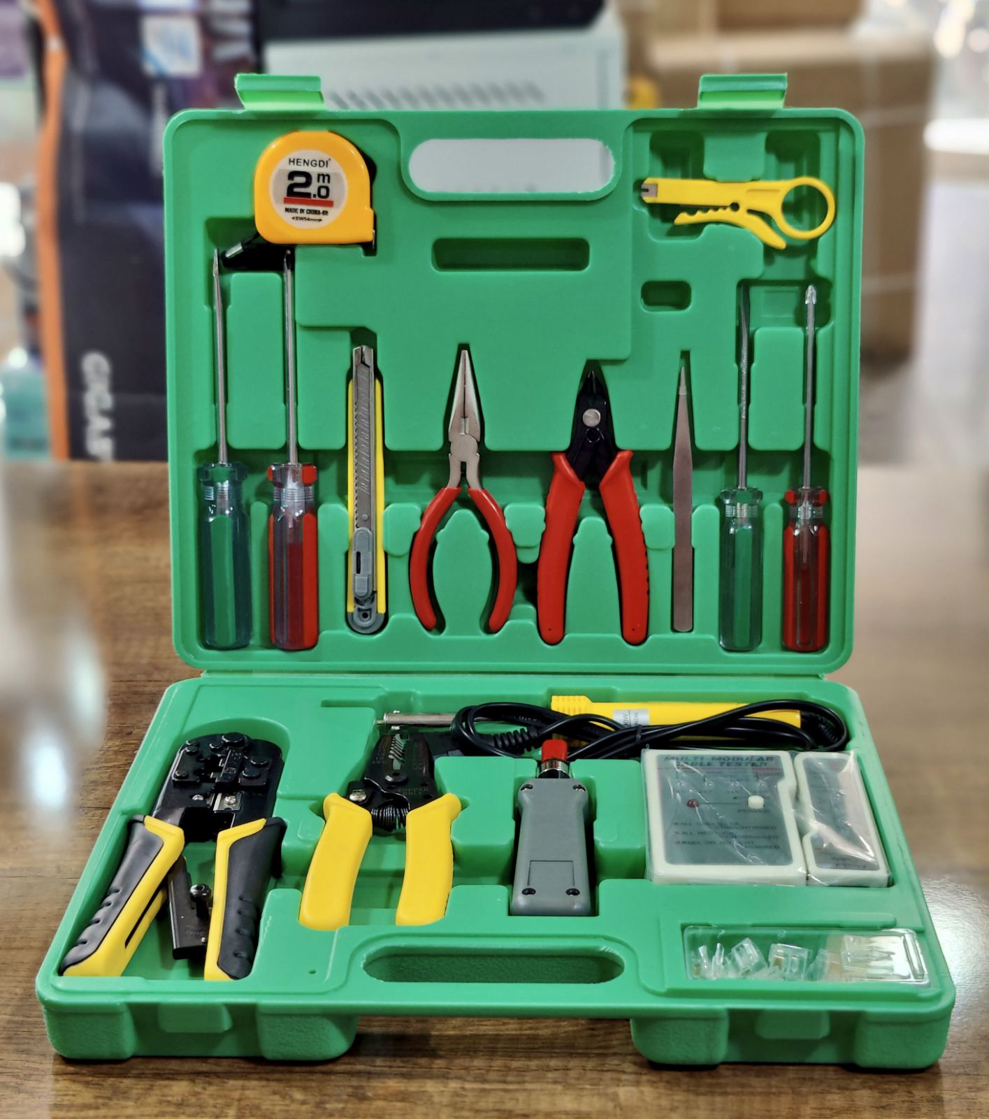 Kit Outillage Réseaux 16Pcs (Pincer_Testeur_Tournevis...)