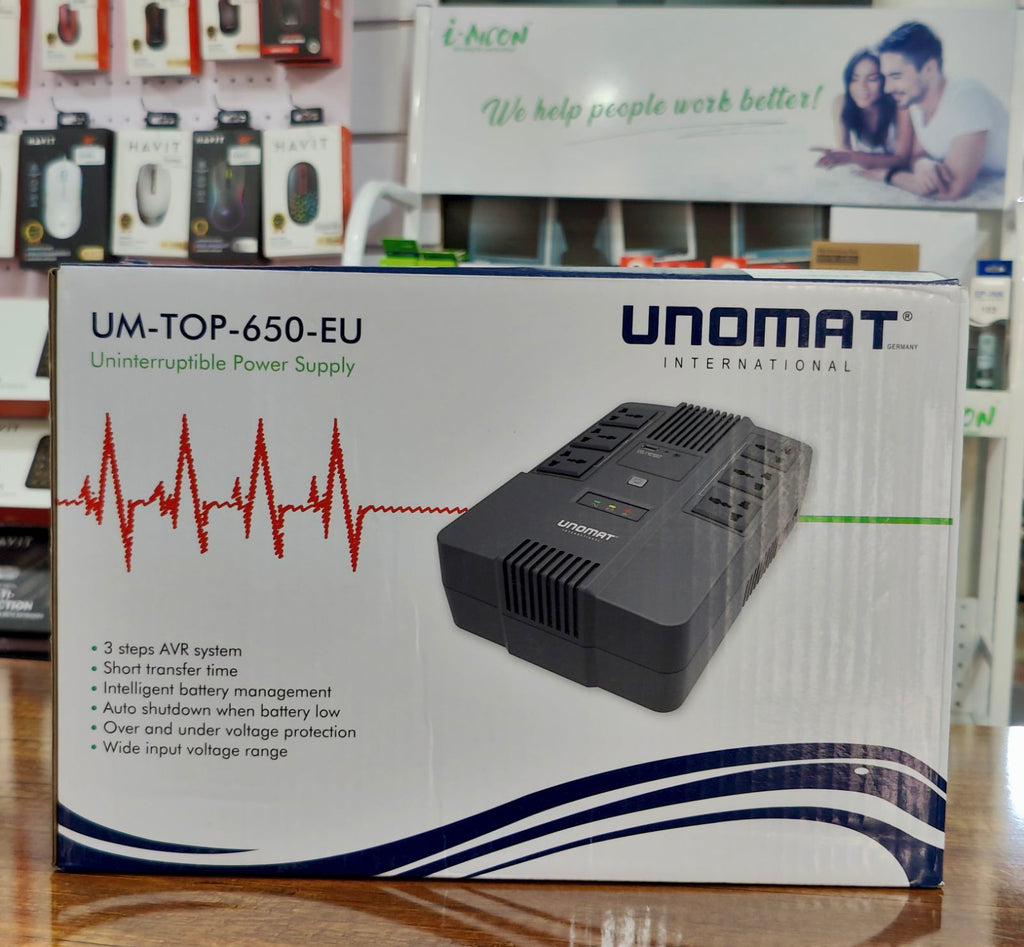 Onduleur UNOMAT UPS 650VA 06 Sorties Prise