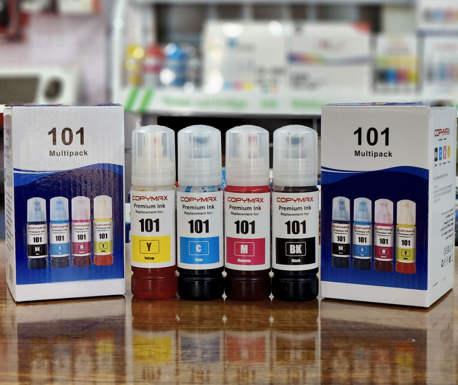 Pack Bouteille Encre EPSON 101 (BK-C-M-Y) COPYMAX