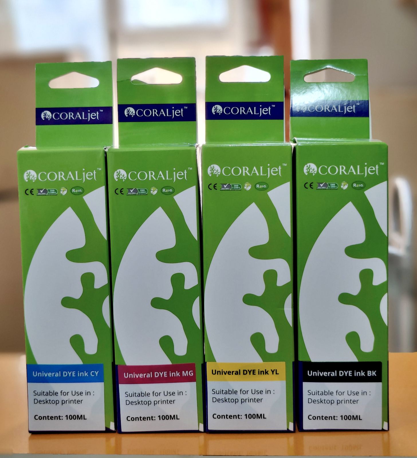 Pack Bouteille Encre Universelle 100ML (BK-C-M-Y)