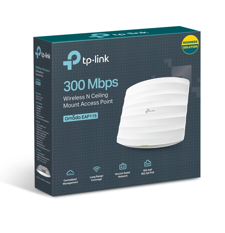 Point d'Acces TP-Link WiFi EAP-115 300Mbps PoE Plafonnier