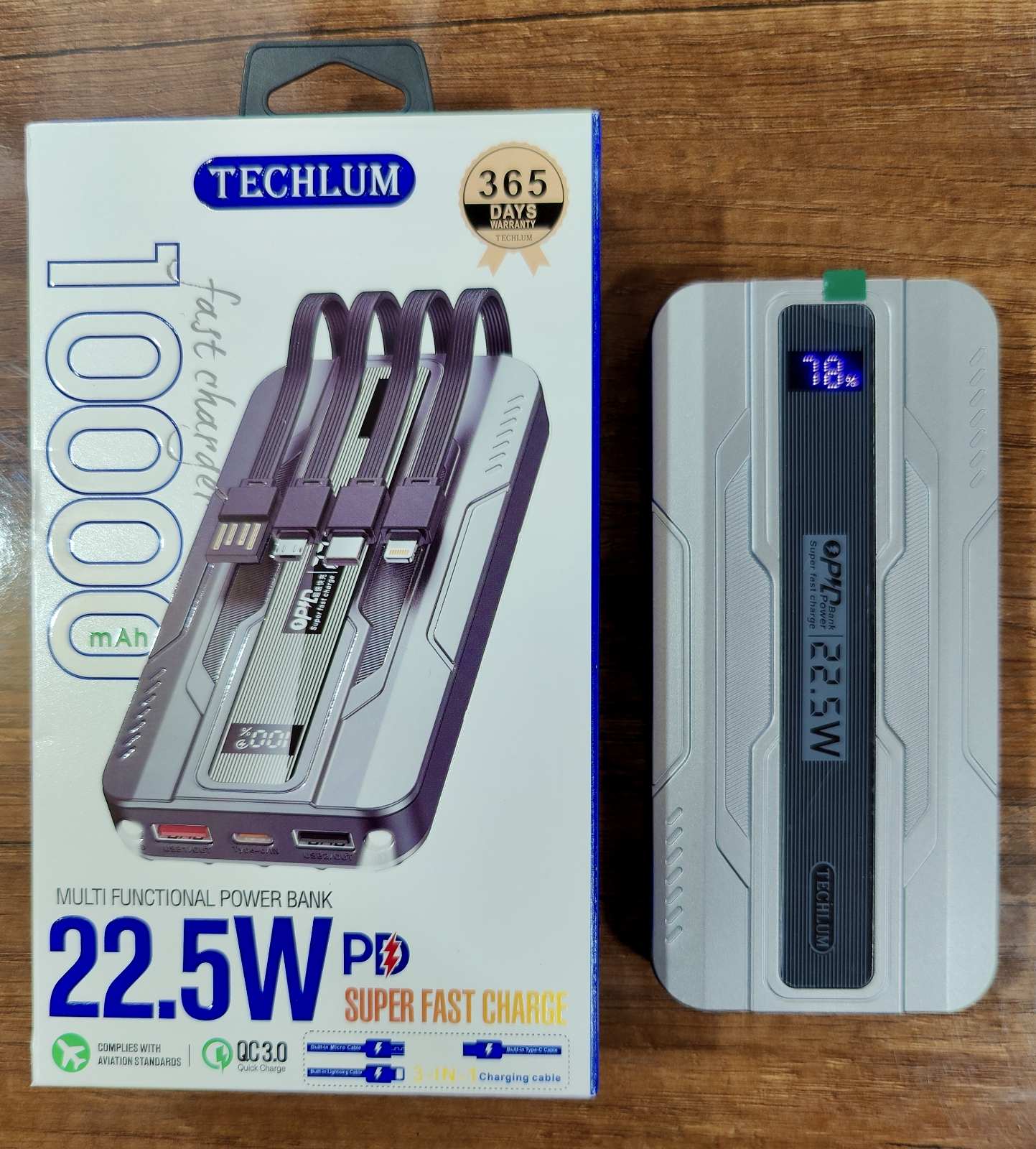Power Bank TECHLUM 10000 mAh Réf-MP820