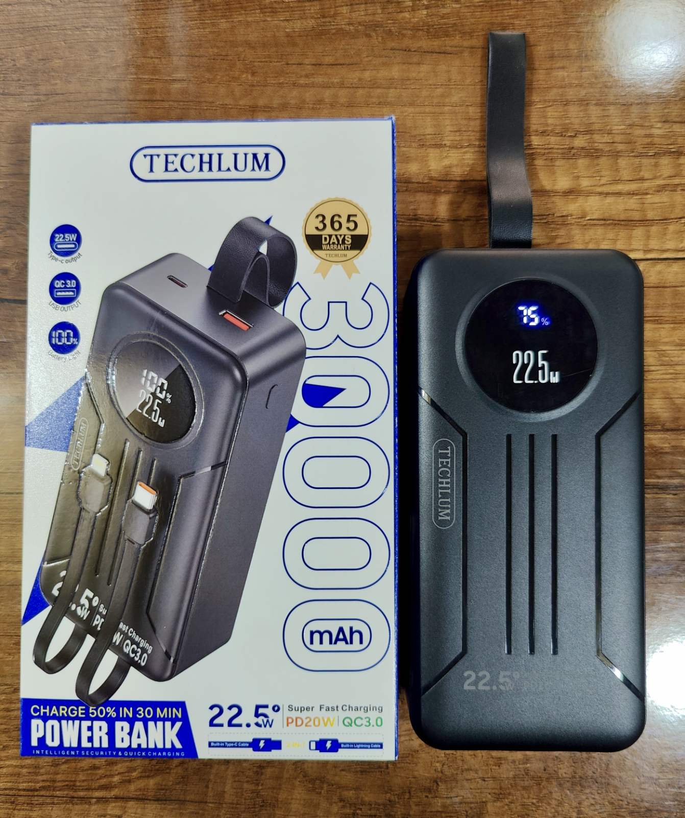 Power Bank TECHLUM 30000 mAh Réf-MP822