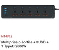 Prise Filtre MacTech (05 Prises_03 USB_01PD) MT-PF12
