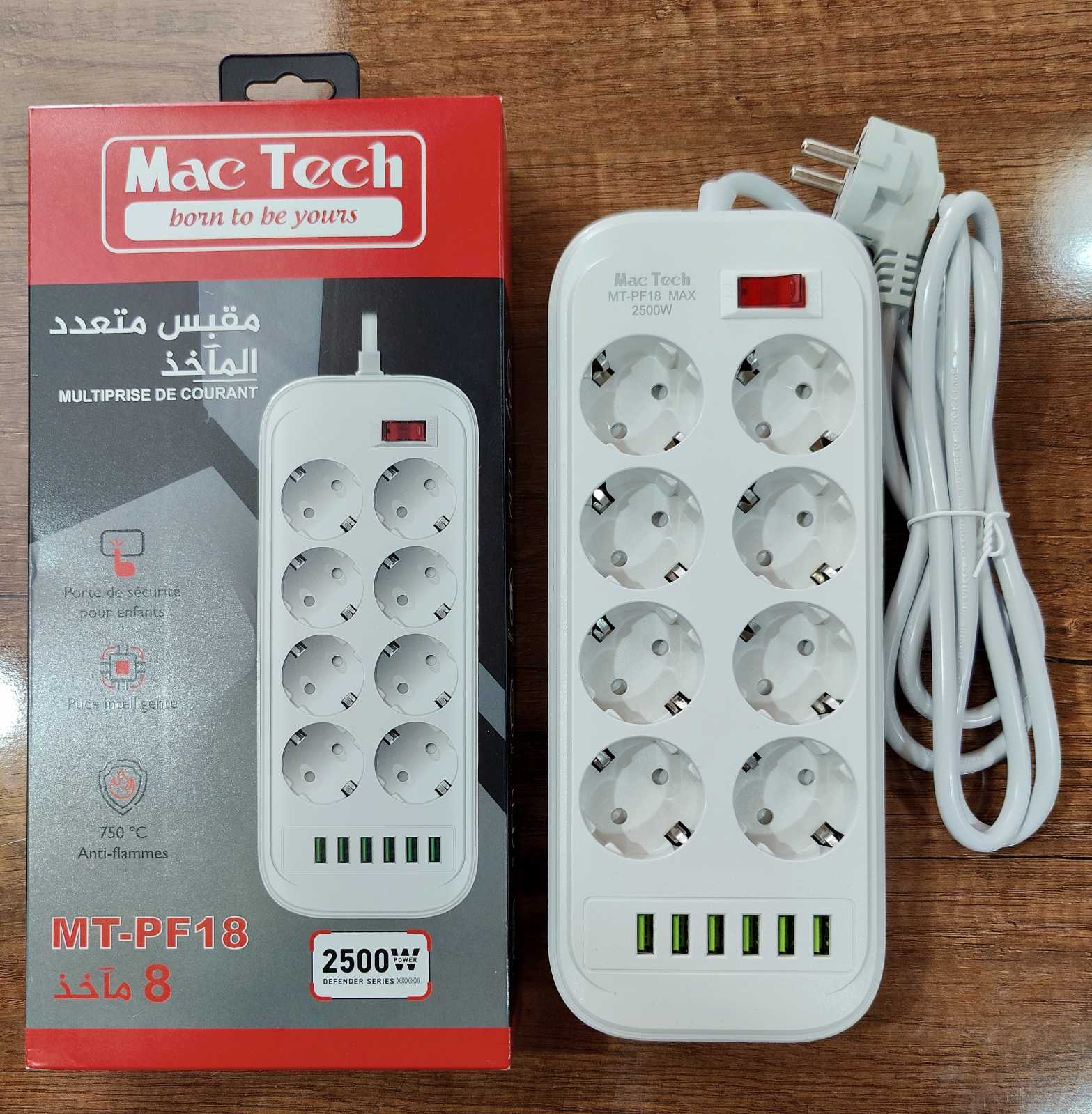 Prise Filtre MacTech (08 Prises_06 USB) MT-PF18