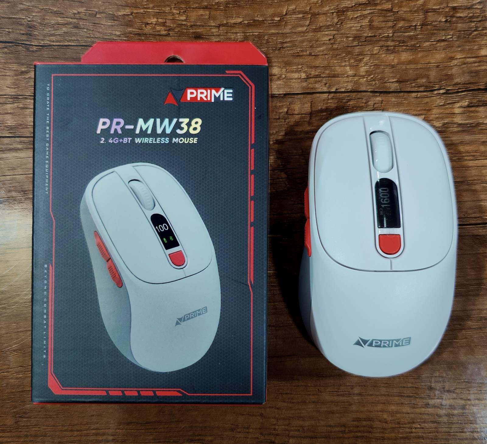 Souris PRIMA TECH Wireless + BT+ Afficheur Rechargable PR-MW38