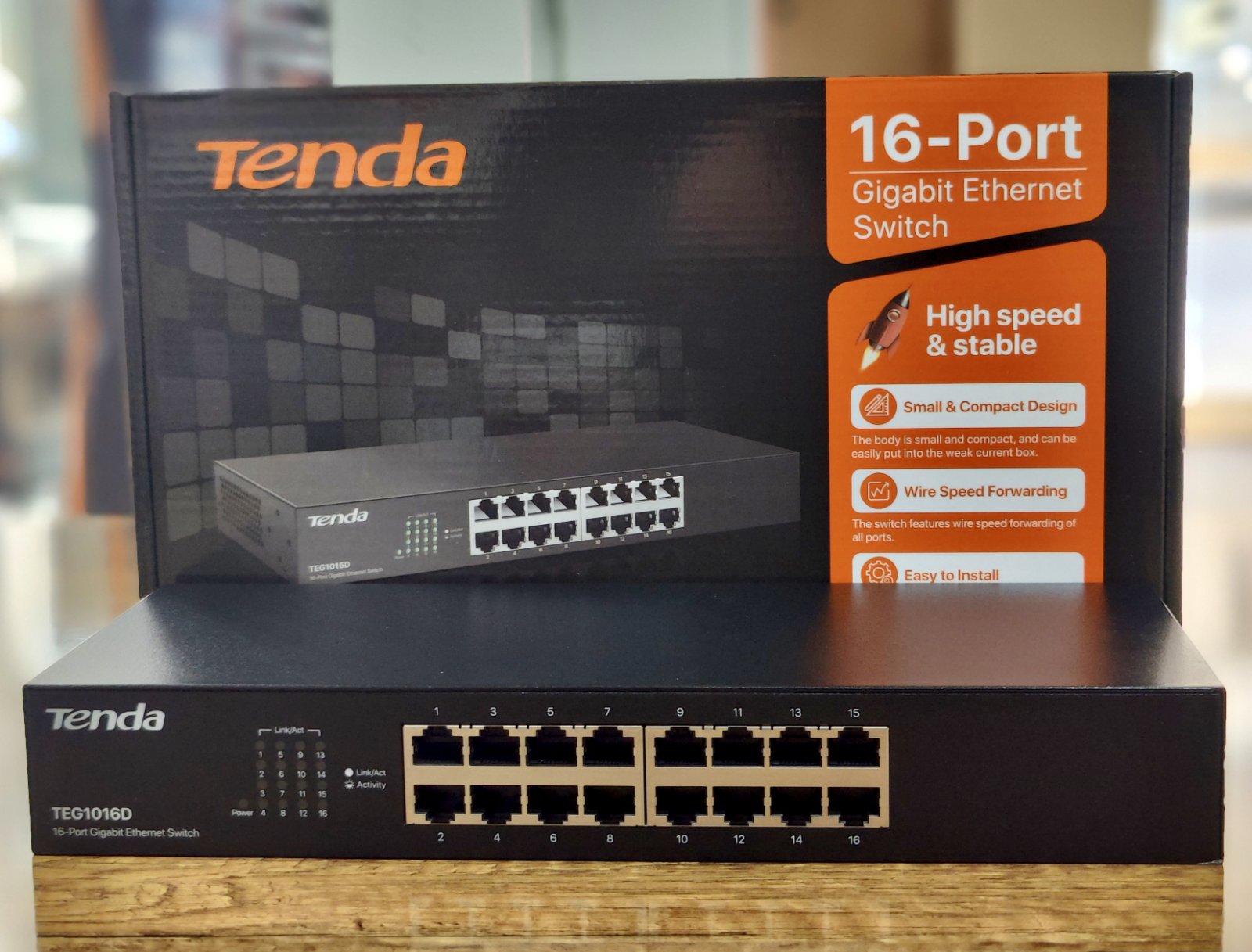 Switch Tenda 16 Ports *Gigabit* TEG-1016D Rackable