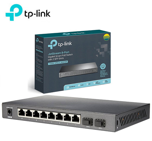 Switch TP-Link 08 Ports *08 Gigabit Smart+08 PoE+02 SFP* TL-SG2210P