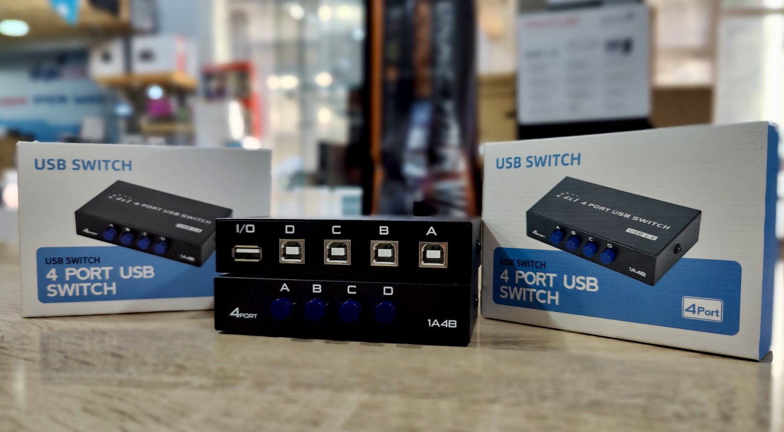 Switch USB 04 Ports 01 Imprimante Vers 04PC   MT-SW241-CH