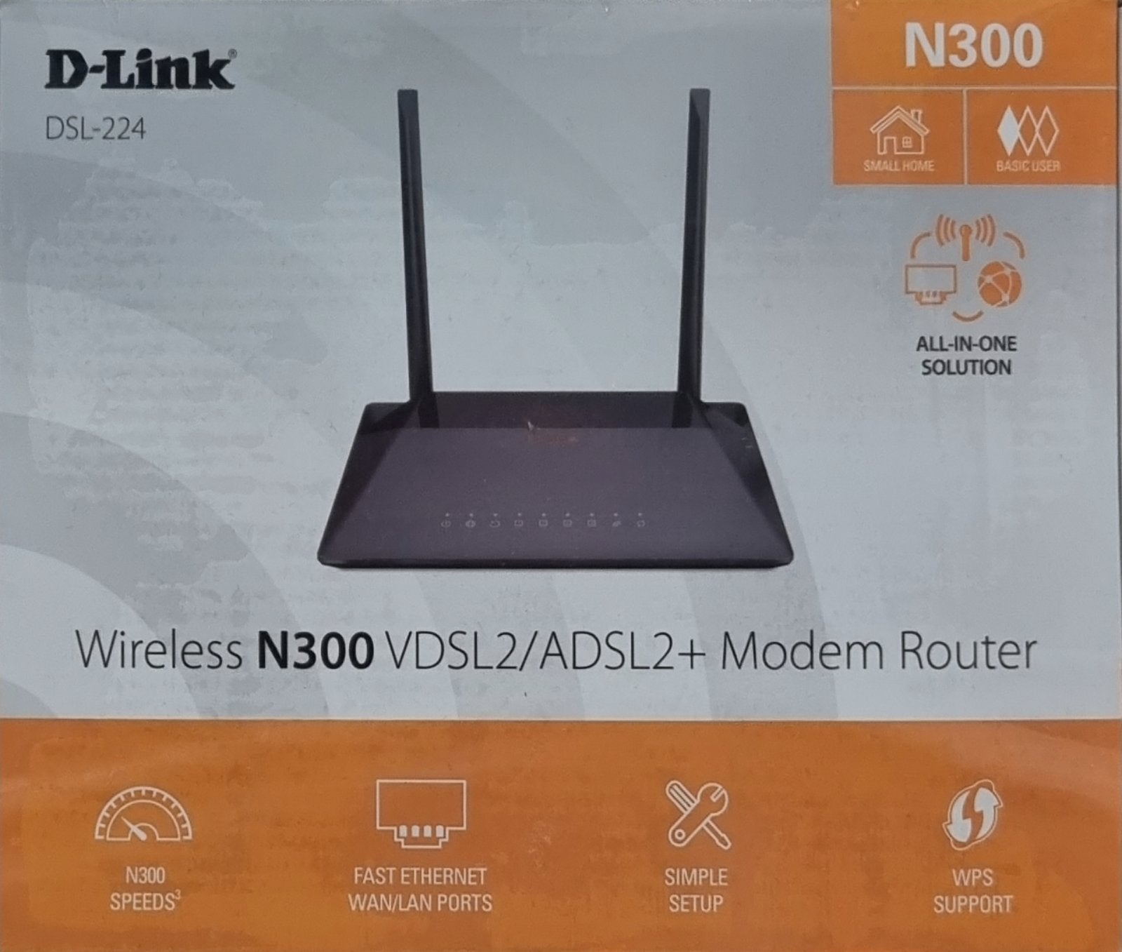 Modem Wireless Router D-Link VDSL2/ADSL2-224 N300