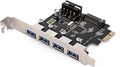 Carte USB 3.0 PCI-E 4 Port -PCE 722