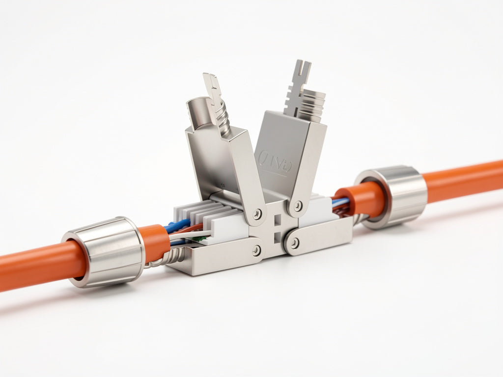 Adaptateur de Raccordement RJ45 Métallique Blindé Cat.6A/Cat.7 - Extension Intérieur