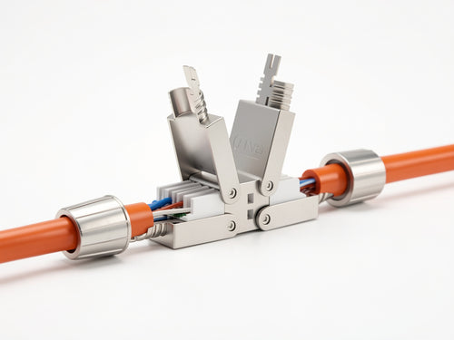 Adaptateur de Raccordement RJ45 Métallique Blindé Cat.6A/Cat.7 - Extension Intérieur