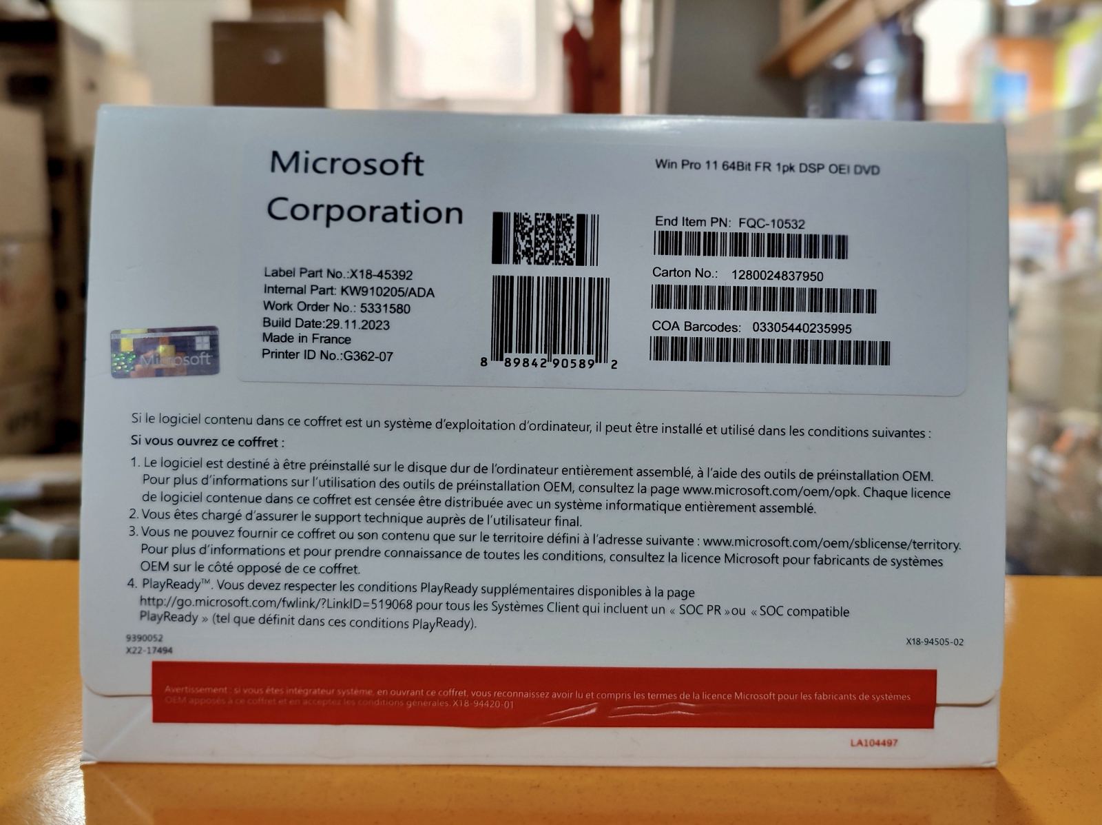 Licence Windows 11 Pro OEM 64 Bit